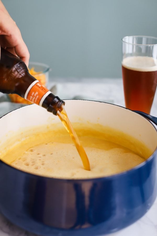 EASY Beer Cheese Soup that comes together in one pot!