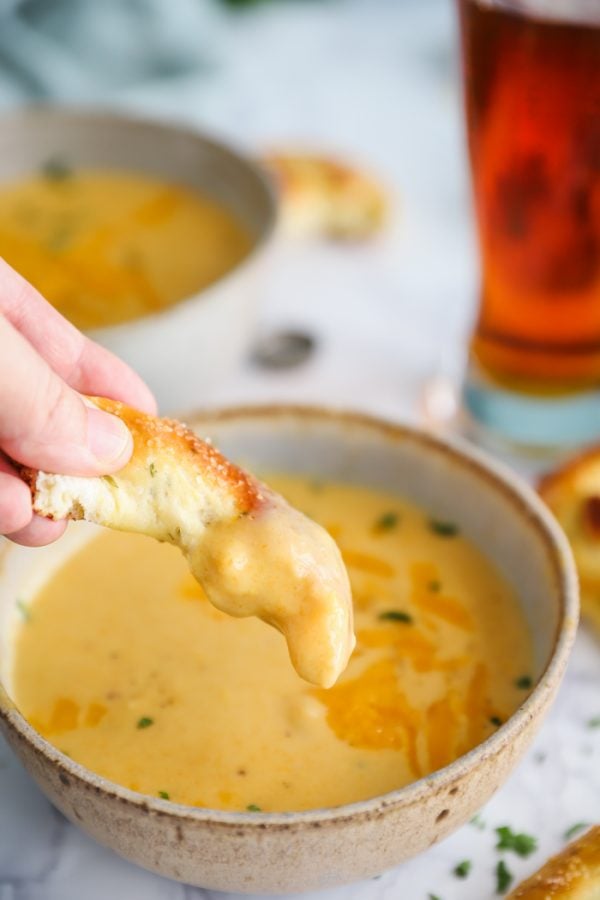 EASY Beer Cheese Soup that comes together in one pot!