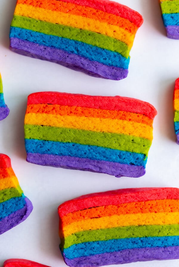 pride cookies on a white background