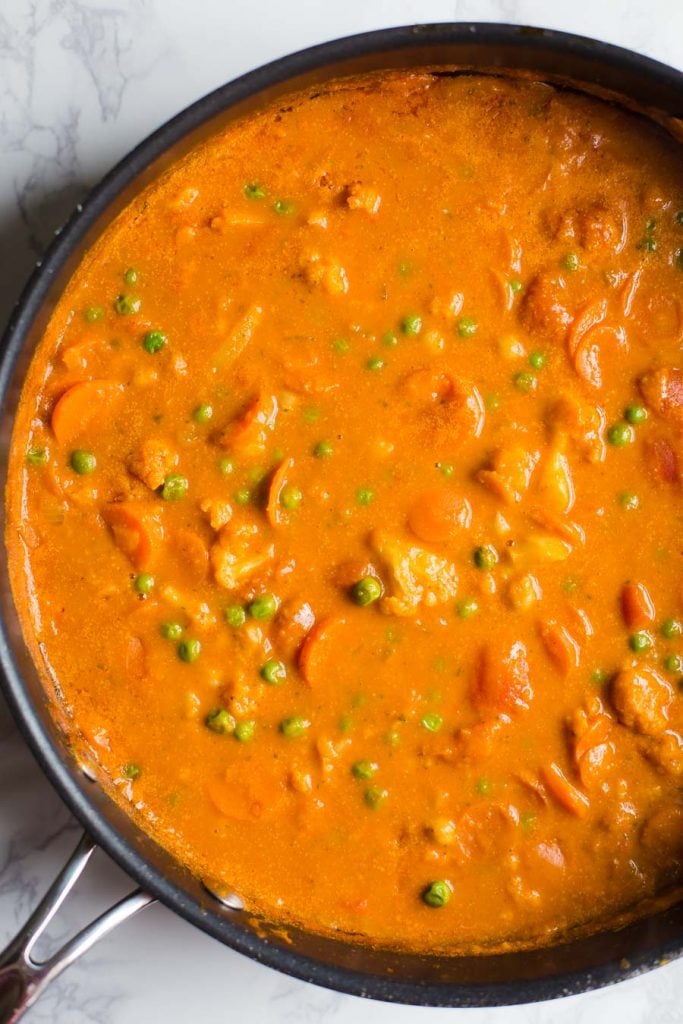 tikka masala in a skillet